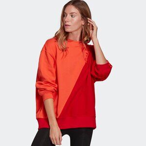 adidas Originals - Adicolor Sliced Trefoil Sweatshirt in Red and Orange